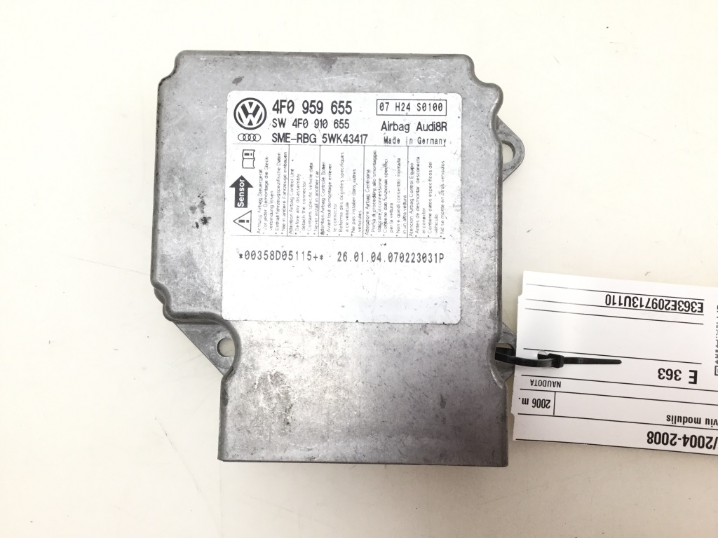 AUDI A6 C6/4F (2004-2011) SRS Control Unit 4F0959655 25111852