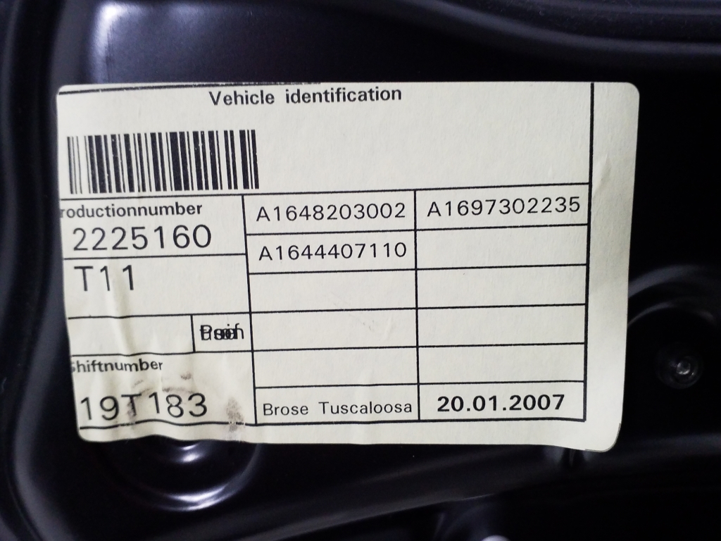MERCEDES-BENZ GL-Class X164 (2006-2012) Rear Right Door Window Regulator A1647300479, A1647303279 21898385