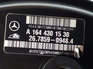 Mercedes Benz GL-Class 164 (2006–2012) Bremžu vakuuma pastiprinātājs A1644301530 - 3
