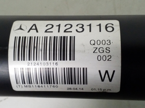 Mercedes Benz E-Class W212 (2009–2015) Kardanwelle A2124103116 - 2