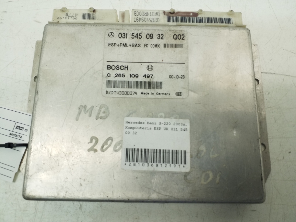 MERCEDES-BENZ S-Class W220 (1998-2005) ABS control unit A0315450932 20383293