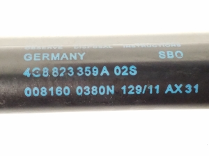 AUDI A7 (2010–2018) Hood prop/gas strut 4G8823359A - 2