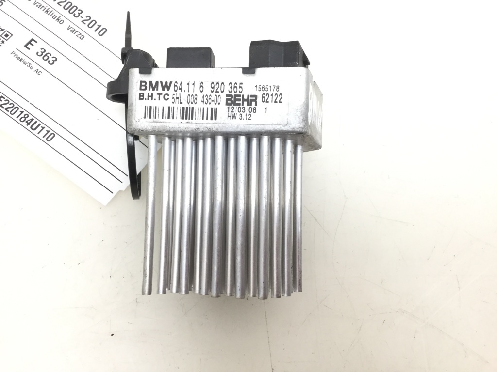 BMW X3 E83 (2003-2010) Interior Heater Resistor 6920365 25113856