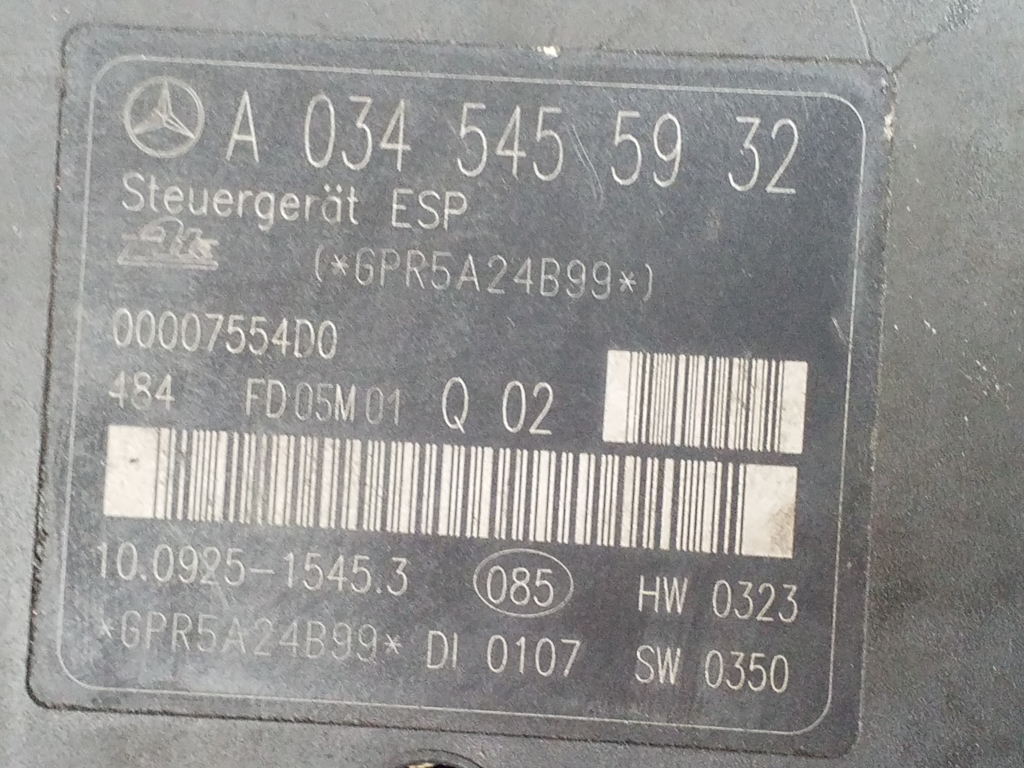 MERCEDES-BENZ SLK-Class R171 (2004-2011) ABS Pump A0345455932 21900395