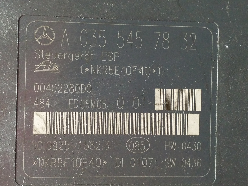MERCEDES-BENZ SLK-Class R171 (2004-2011) ABS Pump A0355457832 21900390