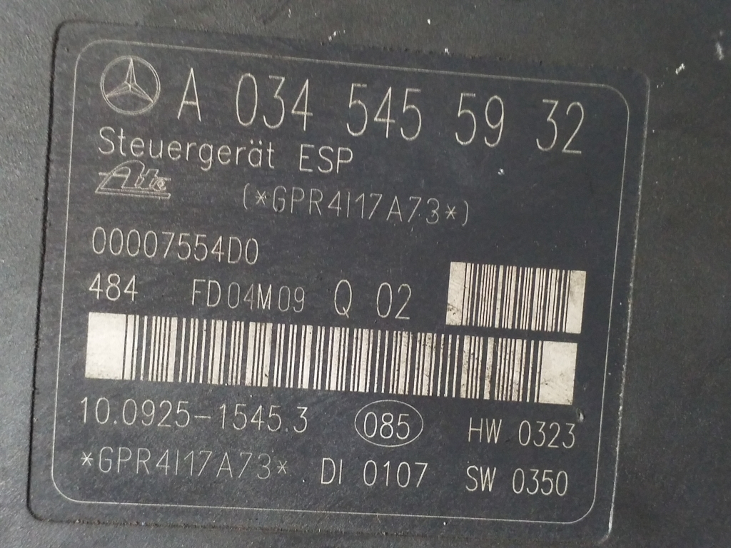 MERCEDES-BENZ SLK-Class R171 (2004-2011) ABS помпа A0345455932 21900058