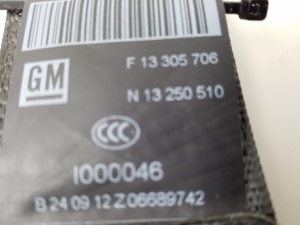 Opel Meriva (2010–2017) Eesmine turvavöö 13305706 - 3