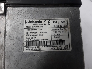 RENAULT Trafic II (2001–2014) Webasto 010104021232 - 3
