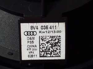 AUDI A3 8V (2012–2020) Rear side door speaker 8V4035411 - 2