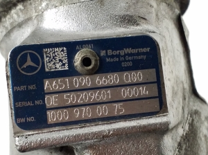 Mercedes Benz SLK-Class 172 (2011–2026) Turbīna A6510906680 - 2