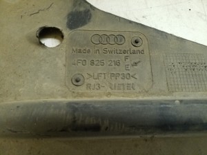 AUDI A6 C6 (2004–2011) Unterbodenschutz hinten 4F0825216E - 2