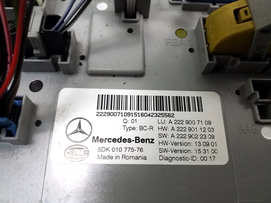 MERCEDES-BENZ C-Class W205/S205/C205 (2014-2023) Other Control Units A2229007109 20387102