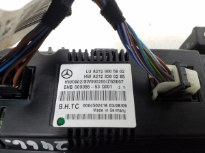 Mercedes Benz E-Class W207 (2009–2017) Heater control panel A2129005902 - 2