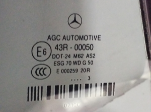 Mercedes Benz E-Class W207 (2009–2017) Seitenscheibe hinten (Karosserie) A2076700210 - 2