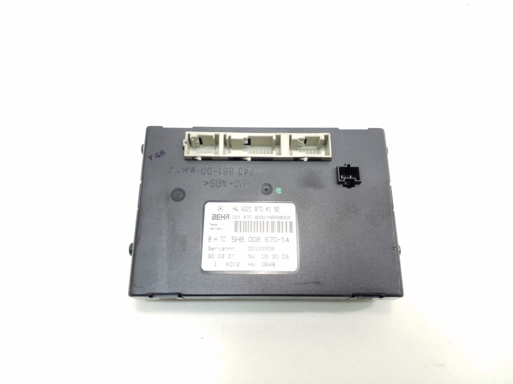 MERCEDES-BENZ S-Class W221 (2005-2013) Other Control Units A2218704192 20411394