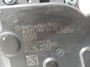 Mercedes Benz E-Class W212 (2009–2015) Ventil Abgasrückführung A6511400660 - 3