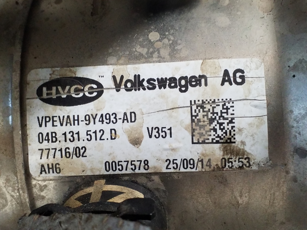 VOLKSWAGEN Polo 5 generation (2009-2017) EGR vožtuvas 04B131501D 21912121