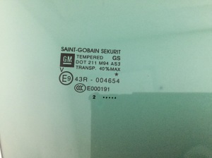 Opel Meriva (2010–2017) Rear side door glass - 2