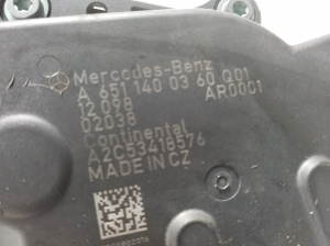 Mercedes Benz E-Class W212 (2009–2015) Ventil Abgasrückführung A6511400360 - 3