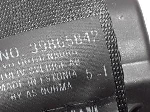 VOLVO S80 II (2006–2016) Tagumine turvavöö 39865842 - 2
