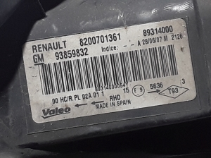 RENAULT Trafic II (2001–2014) Phare avant 8200701361 - 4