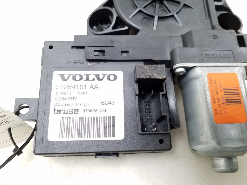 VOLVO S40 2 generation (2004-2012) Rear Right Door Window Control Motor 31264191AA 21426714