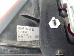 VOLVO S40 II (2004–2013) Eckleuchte hinten 31214608 - 2