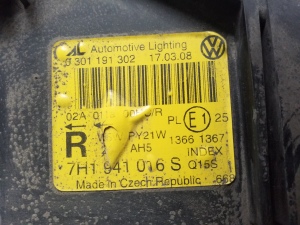Volkswagen Transporter T5 (2003–2015) Scheinwerfer vorne 7H1941016 - 3