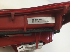 Opel Meriva (2010–2017) Tail light on trunk lid 13307492 - 2