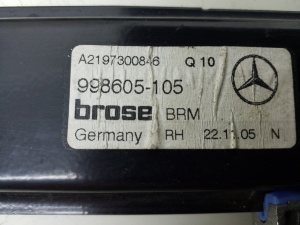 Mercedes Benz CLS-Class 219 (2004–2010) Aizmugurējo durvju logu pacēlājs A2197300846 - 3