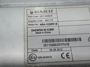 Mercedes Benz Citan 415 (2012–2021) Radio (head unit) 281154063R - 3