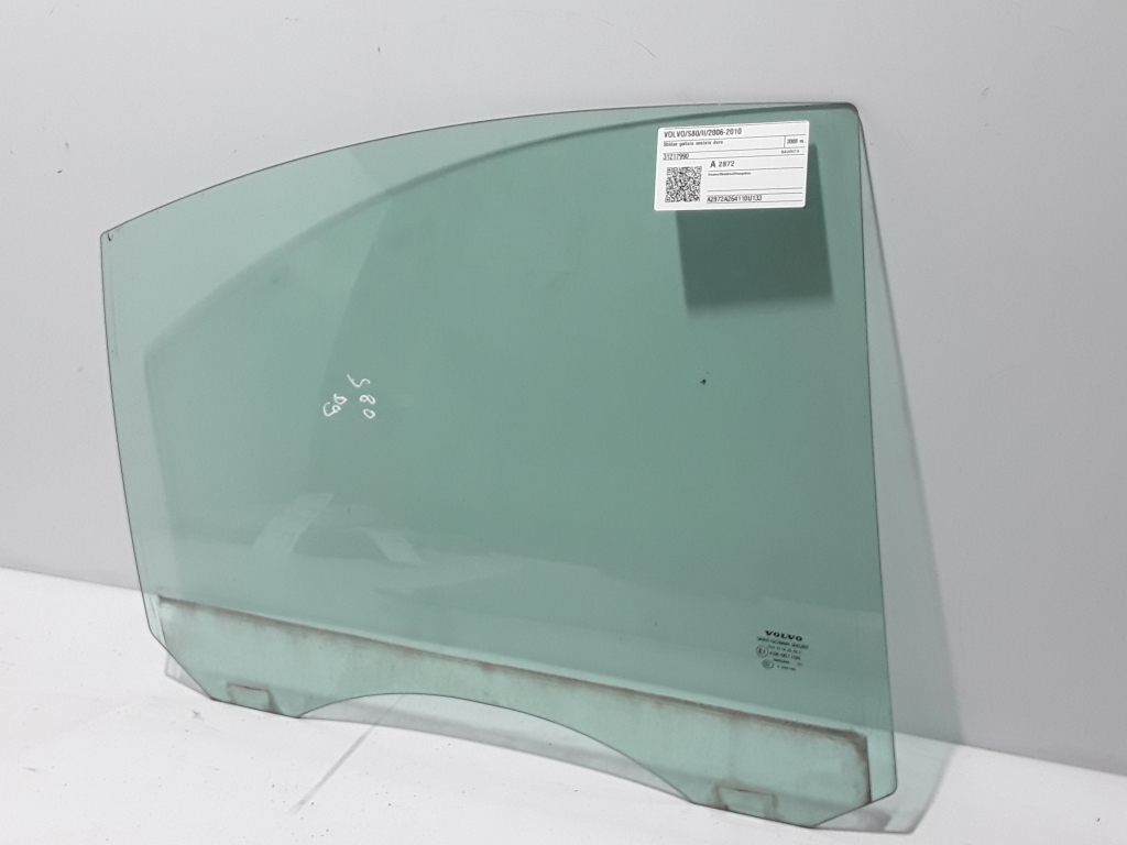 VOLVO S80 2 generation (2006-2020) Labās puses bīdāmo durvju stikls 31217990 22403787