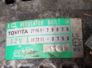 TOYOTA Previa (2000–2006) Ģenerators 2706028070 - 2