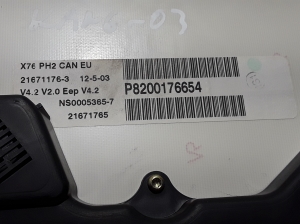 RENAULT Kangoo (1997–2009) Instrument cluster 8200176654 - 2