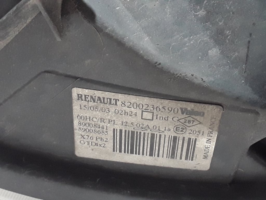 RENAULT Kangoo 1 generation (1998-2009) Преден ляв фар 8200236590 22404025