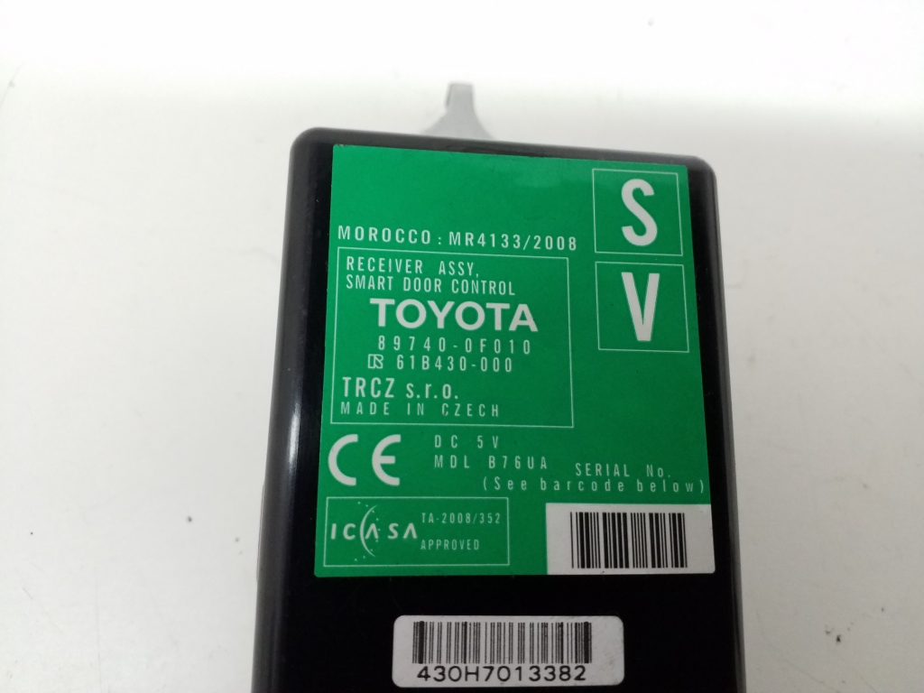 TOYOTA Verso 1 generation (2009-2015) Egyéb vezérlőegységek 897400F010 20426552