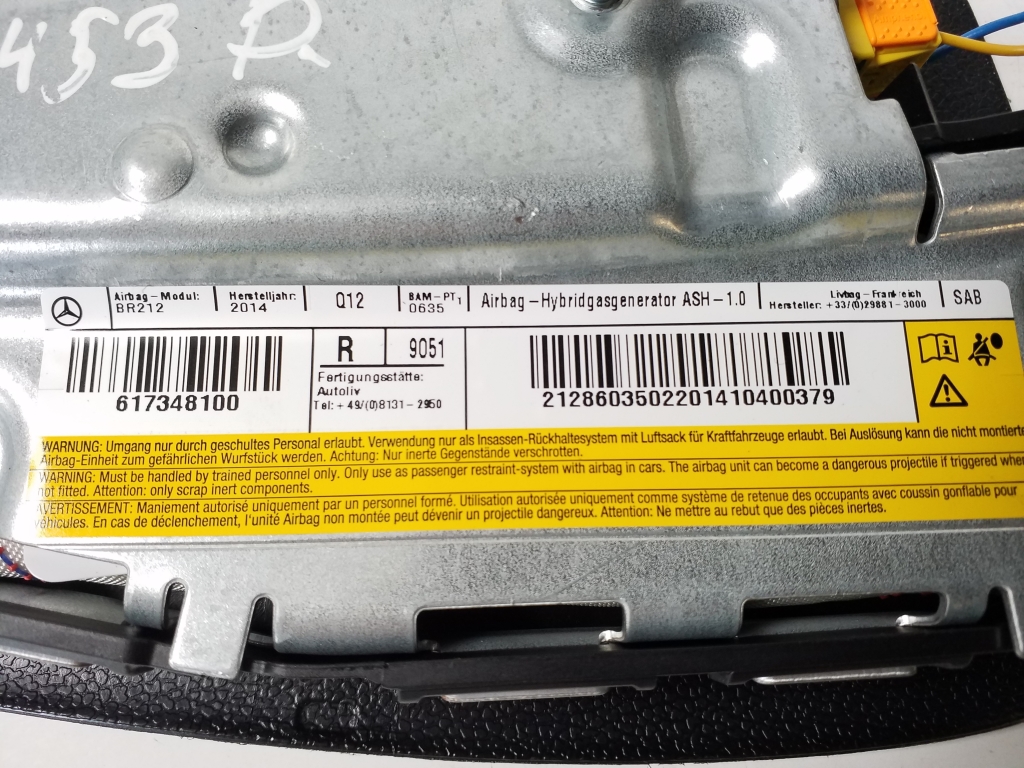 Mercedes Benz E-Class W212 (2009–2015) Sitzairbag vorne A2128603502 Mercedes Benz E-Class W212 (2009–2015) Sitzairbag vorne A2128603502
