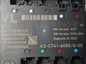 Mercedes Benz E-Class W212 (2009–2015) Front door control unit A2129004518 - 2