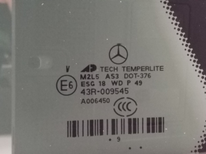 Mercedes Benz GL-Class 164 (2006–2012) Vitre de custode arrière A1646702150 - 2