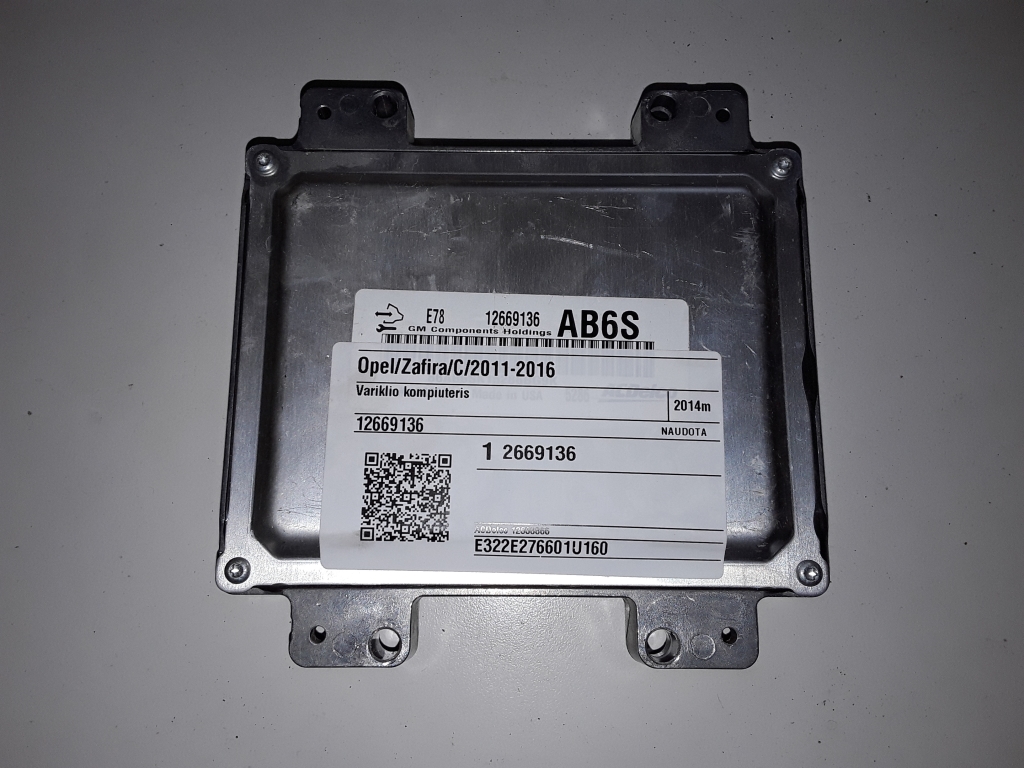 OPEL Zafira C (2012-2016) Engine Control Unit ECU 12669136 26257641