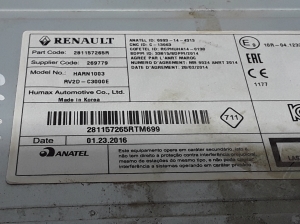 Dacia Dokker (2012–2017) Radio (head unit) 281157265R - 3