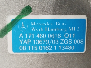 Mercedes Benz SLK-Class 171 (2004–2011) Lenkspindel A1714600616 - 3