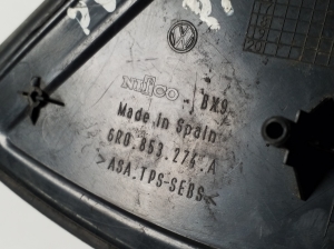 Volkswagen Polo V (2009–2017) Spiegeldreieck Verkleidung 6R0853274A - 2