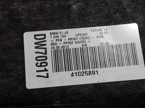 BMW 5 SERIES F10 (2010–2017) Hutablage 7238133 - 5
