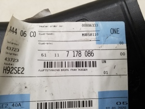 BMW 5 SERIES E60 (2003–2010) Bremsluftkanal 7178086 - 3