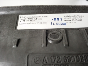 Mercedes Benz SLK-Class 172 (2011–2026) Esipiilari siseviimistlus A1726901625 - 2