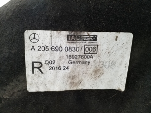Mercedes Benz C-Class 205 (2014–2021) Aizmugurējais apakšspārns A2056900830 - 2