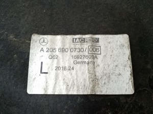 Mercedes Benz C-Class 205 (2014–2021) Aizmugurējais apakšspārns A2056900730 - 2