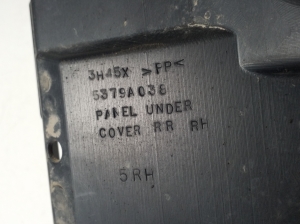 Mitsubishi Outlander (2012–2021) Rear underbody shield 5379A038 - 2