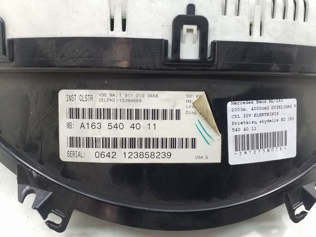 MERCEDES-BENZ M-Class W163 (1997-2005) Speedometer A1635404011,A1635405811,A1635407611,A1635409511 20430920